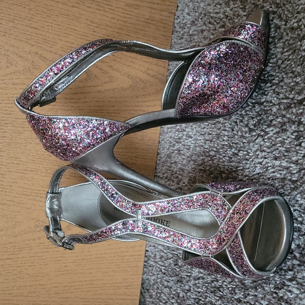 Audrey Brooke glitter heels